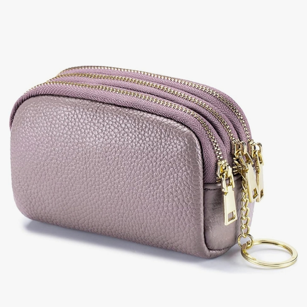 Wallet Genuine Leather Womens Coin Purse with Keyring NWT